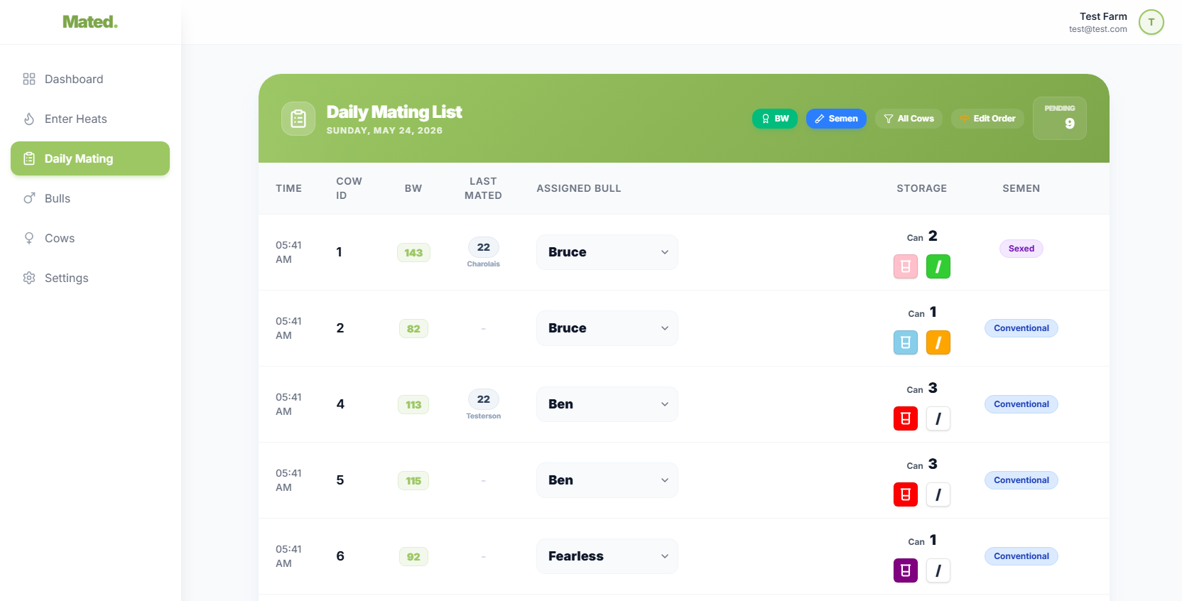 Mated App Mockup